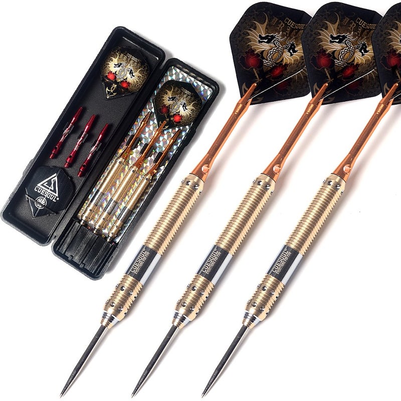 CUESOUL Dragon Series 23 Gram Steel Tip Darts with Dart Case - Image 1